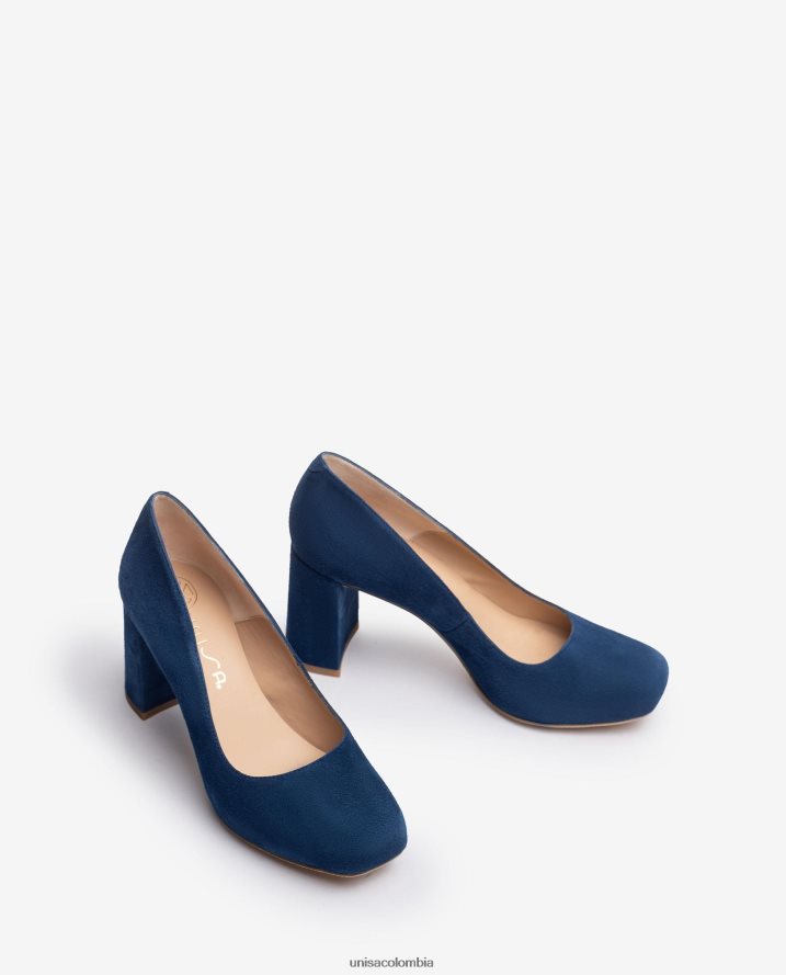 co Unisa mujer zapatos de salón con punta cuadrada y plataforma azul F0X80H562