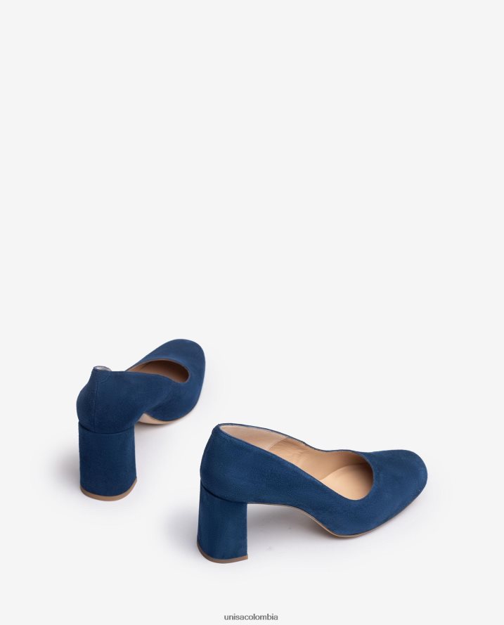 co Unisa mujer zapatos de salón con punta cuadrada y plataforma azul F0X80H562