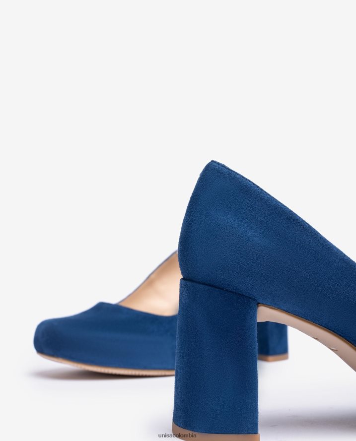 co Unisa mujer zapatos de salón con punta cuadrada y plataforma azul F0X80H562