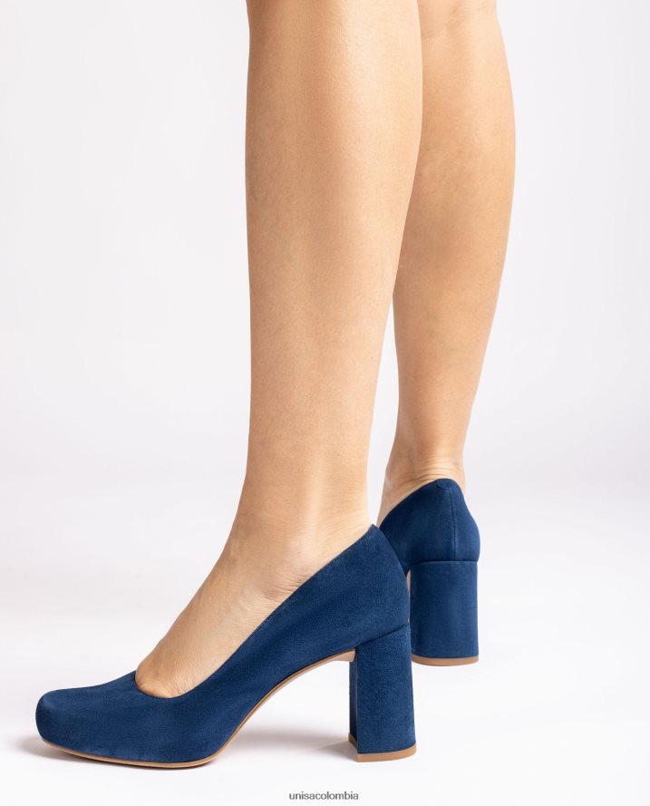 co Unisa mujer zapatos de salón con punta cuadrada y plataforma azul F0X80H562