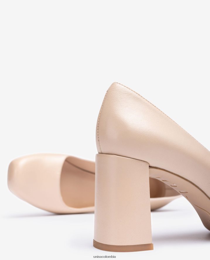 co Unisa mujer zapatos de salón con punta cuadrada y plataforma beige F0X80H564