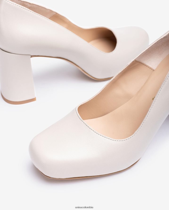 co Unisa mujer zapatos de salón con punta cuadrada y plataforma beige F0X80H565