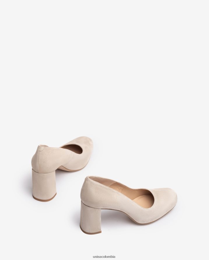 co Unisa mujer zapatos de salón con punta cuadrada y plataforma beige F0X80H567