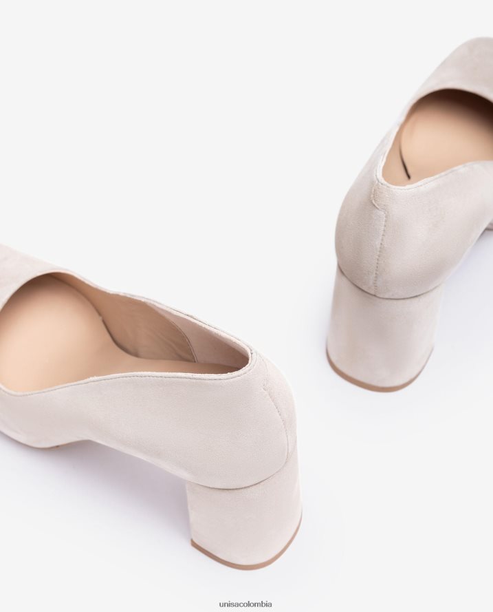 co Unisa mujer zapatos de salón con punta cuadrada y plataforma beige F0X80H567