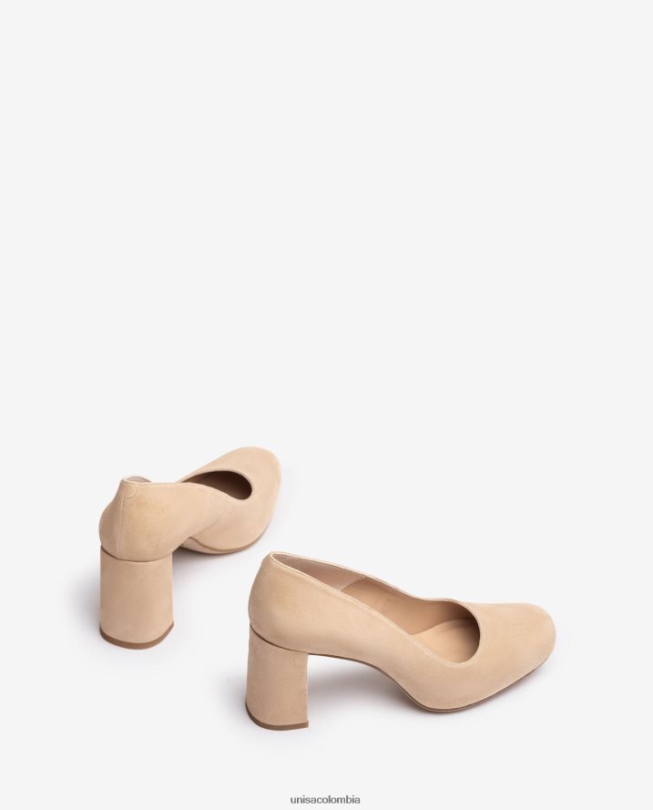 co Unisa mujer zapatos de salón con punta cuadrada y plataforma beige F0X80H580