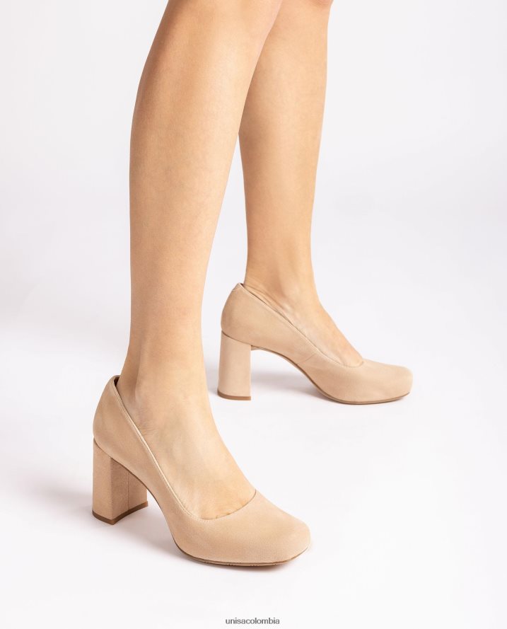 co Unisa mujer zapatos de salón con punta cuadrada y plataforma beige F0X80H580