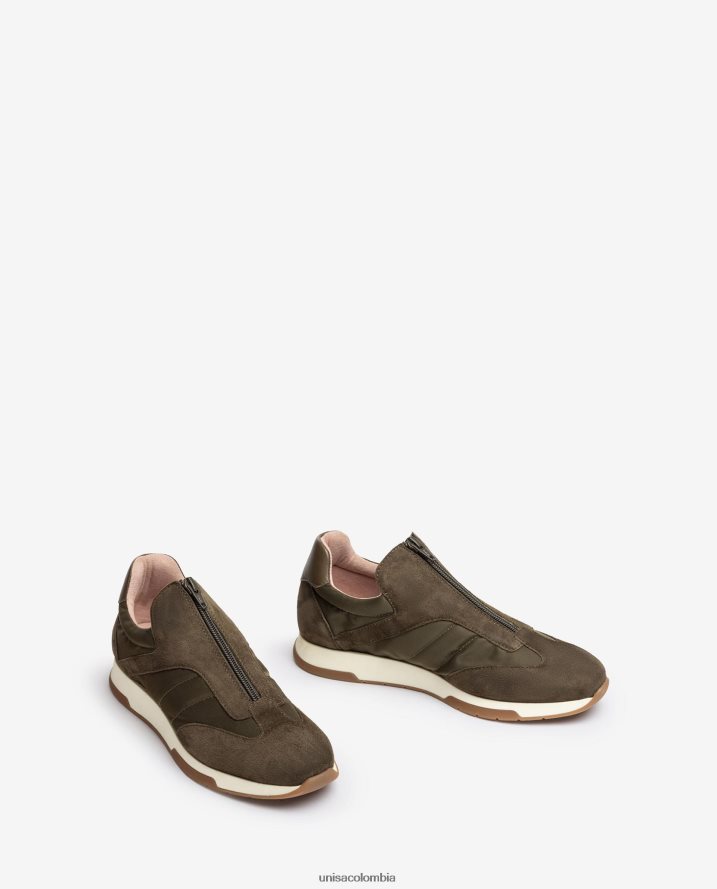co Unisa niños zapatillas deportivas de ante calcetín de neopreno verde F0X80H1287
