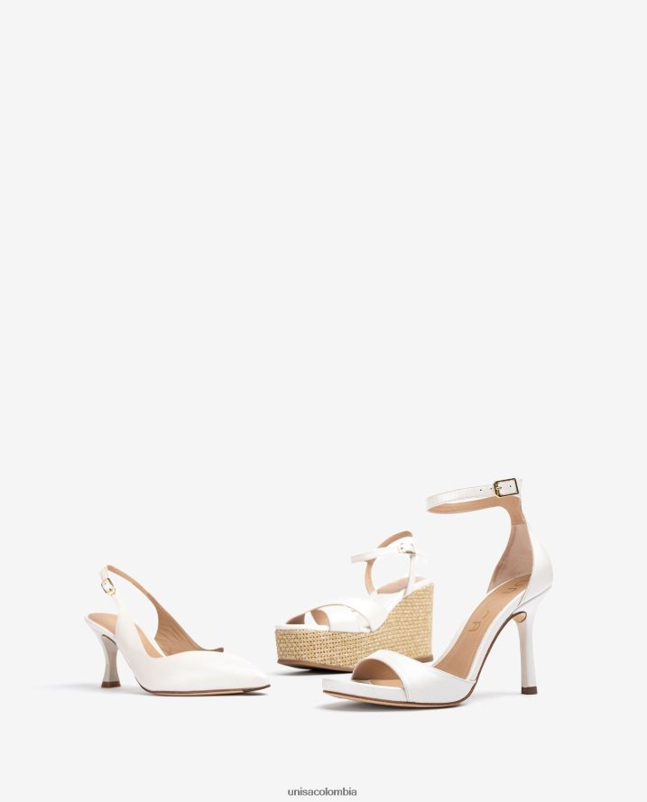 co Unisa mujer Zapato destalonado con correa al tobillo d\'orsay y tacón pintado moda F0X80H838