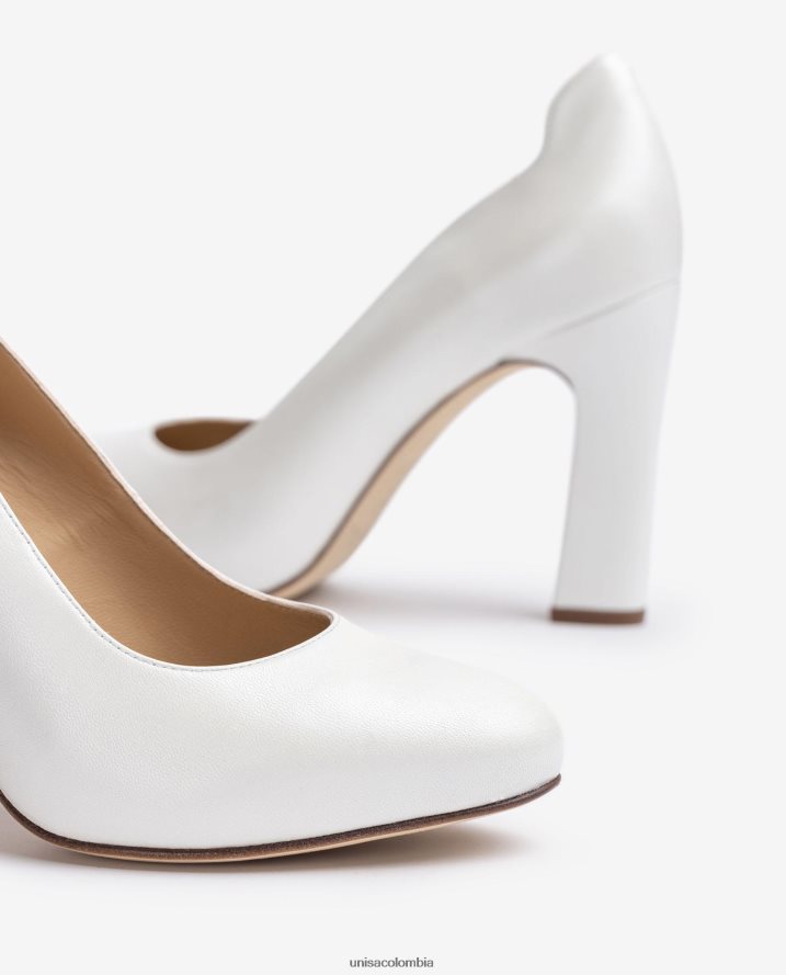 co Unisa mujer bombas de novia de punta redonda moda F0X80H841