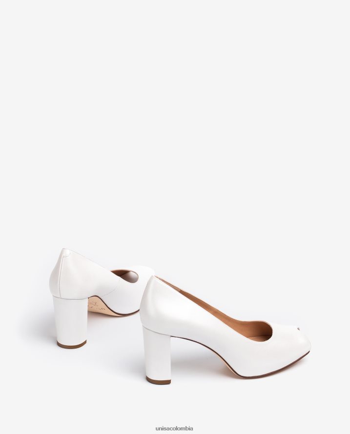 co Unisa mujer zapatos peep toe de cuero de tacón alto para novia moda F0X80H842